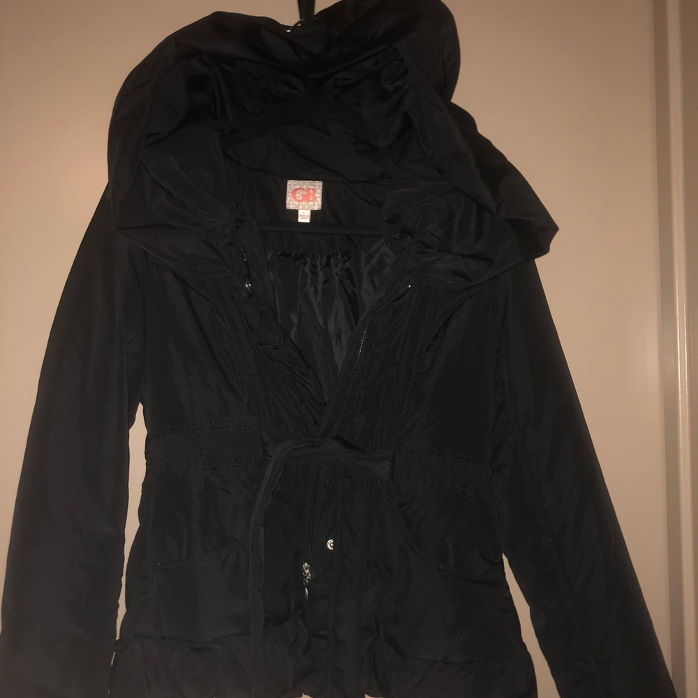 Puffy jacket with big wide hood!